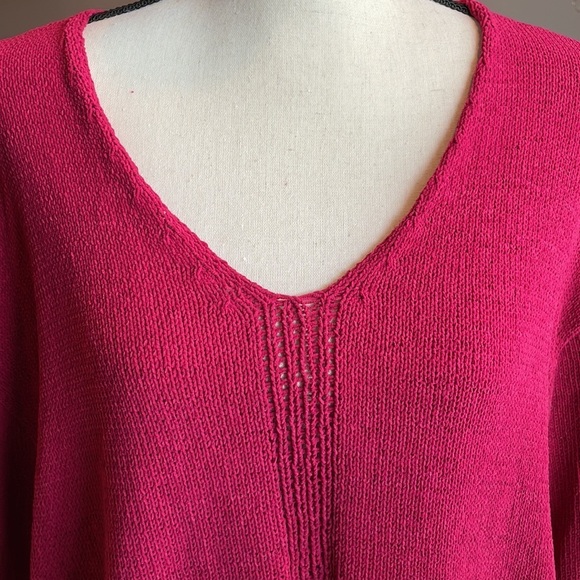 NWT Philosophy Knit Sweater SZ XXL Fuchsia Very Soft to Touch V-Neck - Picture 10 of 14